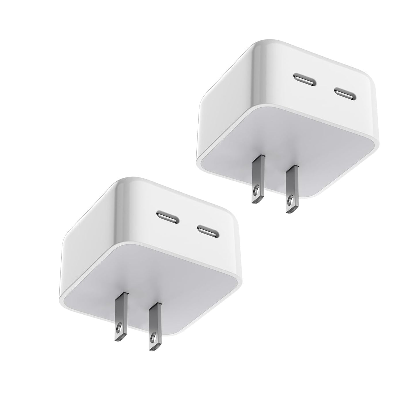 Fast iPhone 15 Charger Block, 2 Pack 40W Dual USB C Wall Charger PD Fast Charging Block Type C Foldable Charger Power Adapter Plug Box Apple Chargers for iPhone 15/14/13 Pro/12 Pro/Mini/iPad