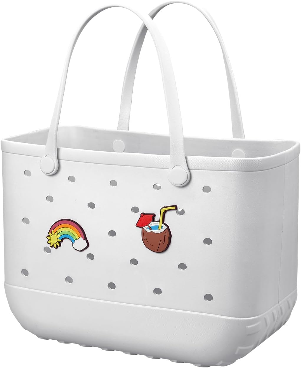 Beach Bag Rubber Tote Bag - Waterproof Travel Bag for Women Washable Tote Bag Handbag for Sports Beach Market Pool