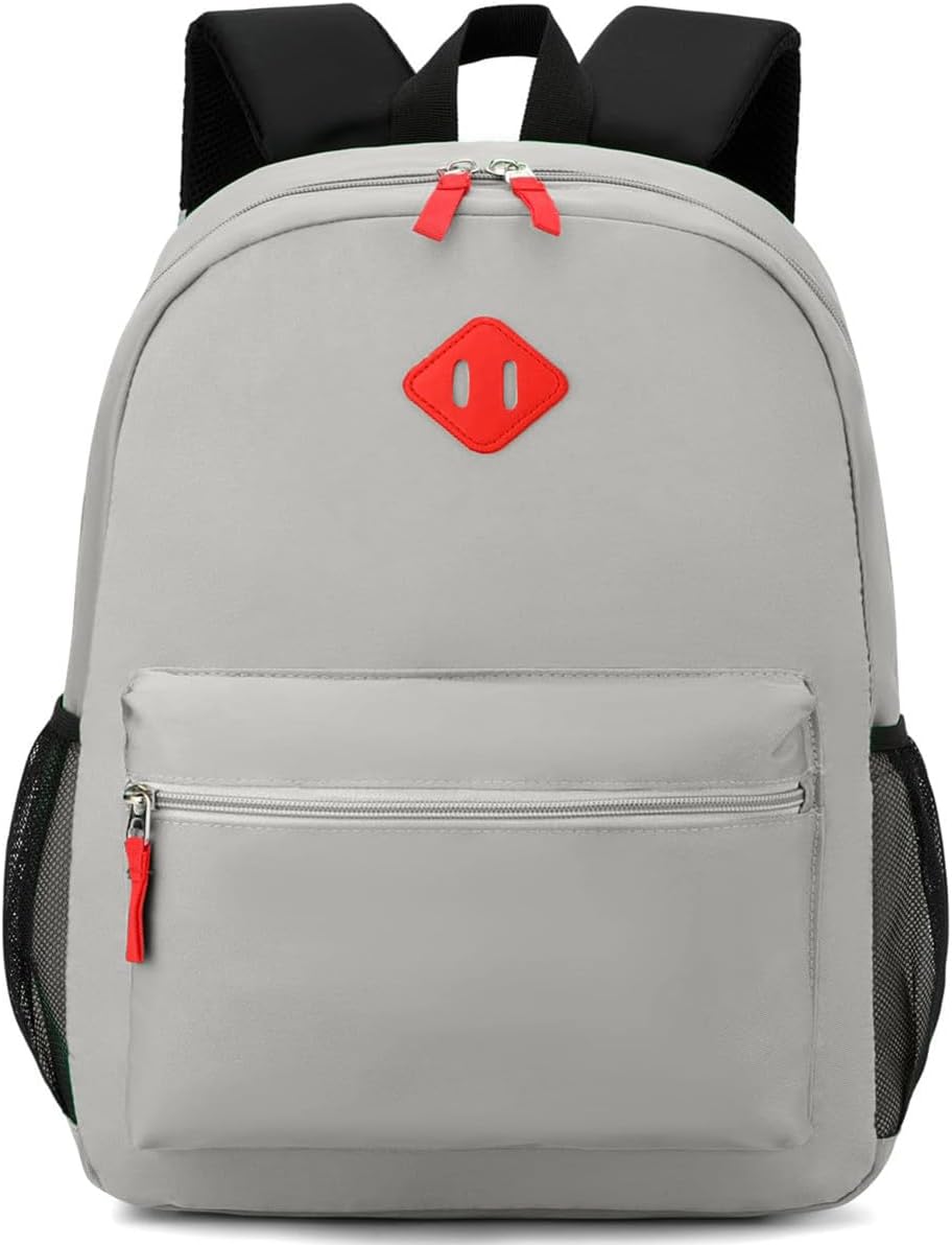 Preschool Backpack Kindergarten Toddler School Backpacks Primary School Backpack for Boys and Girls with Chest Buckle (Light Grey, Small-12 H(not Fit Folder))