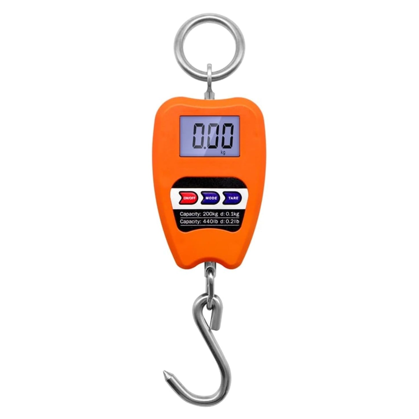 Digital Hanging Weight Scale 200kg/440lbs, Industrial Crane Scales, Fish Weighing Scale, LED Display Scale for Fishing,Hunting, Weigh Luggage, Home Farm (ORANGRE)