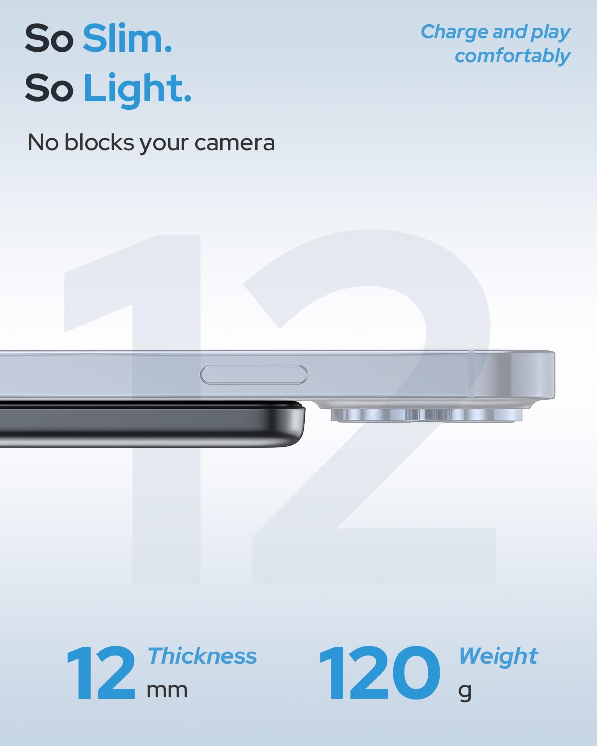 for Magsafe Portable Charger, 5000mAh Slim Wireless Magnetic Power Bank