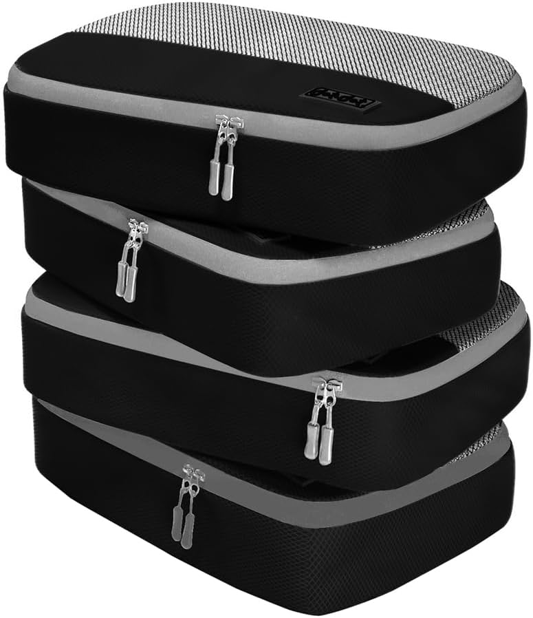 Dot&Dot Medium Packing Cubes - 4 Pcs Suitcase Organizer Set - Carry On Travel Cubes