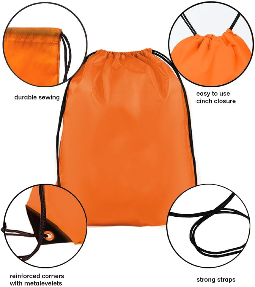 Drawstring Backpack Bulk 24Pcs Draw String Backpack Bags DIY Gym Sports Traveling Yoga Cinch Bag