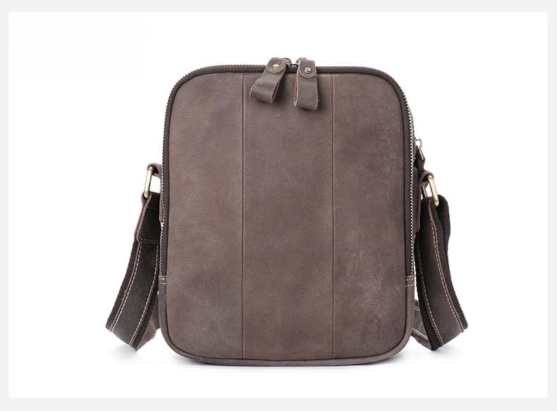 Genuine Leather Shoulder Bag for Men Crossbody Sling Bag Adjustable Small Messenger Purse Travel Work Business bag
