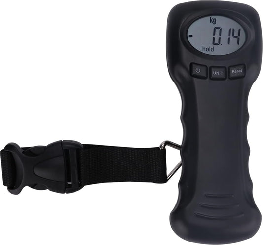 BESPORTBLE Digital Luggage Scale Portable with Backlit LCD Display Handheld Travel Weight Scale for Suitcases and Postal Use Compact Design with Nylon Strap Measures up to 110Lb/50Kg