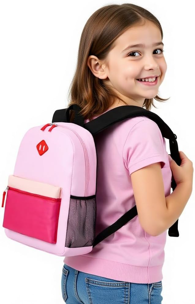 Preschool Backpack Kindergarten Toddler School Backpacks 2-4 Years for Boys and Girls with Chest Buckle (Pink Purple, Small-12 H(not Fit Folder))