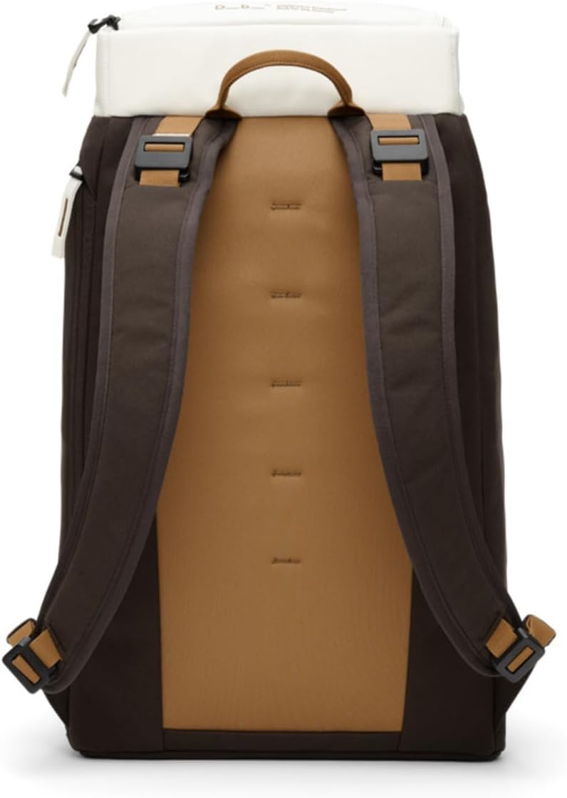 Db Journey The Hugger - Durable Travel Backpack with Laptop Compartment for Work & Gym, Luggage Backpack with Roller Bag Attachment, Full-Zip Main Compartment, 25L - Cappuccino