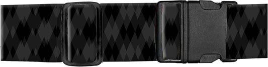 Luggage Straps for Suitcases, Adjustable Travel Belt, Durable Wide Luggage Strap, Cute Suitcase Strap Identifiers with Buckle, Bag Straps for Luggage, Luxury Black Diamond Pattern