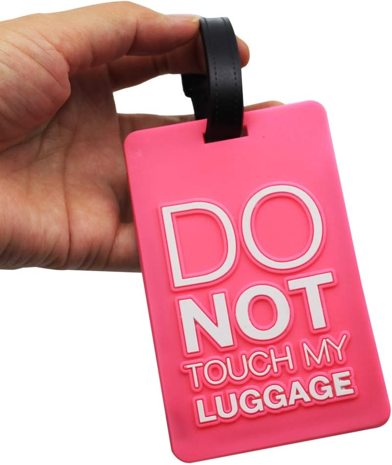 Mziart Funny Luggage Tags Set of 6 Colorful Unique Travel Baggage Bag Tags Suitcase Identify Labels for Women Men