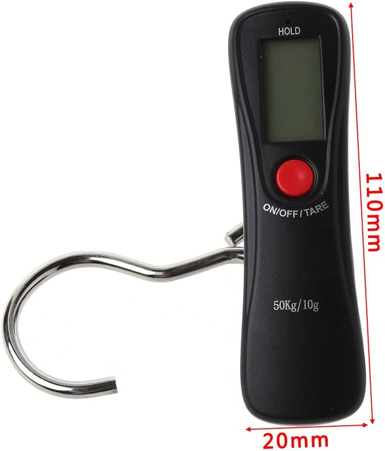Fishing Scale Portable Handheld Travel Luggage Electronic Scale 50kg/10g Digital LCD Hanging Suitcase Scale