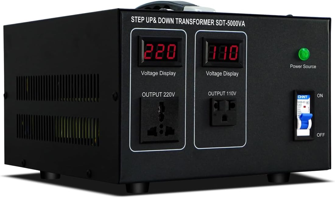 Step Down/Up Transformer 220v to 110v, 5000W Voltage Converter 110 to 220 Heavy Duty Power Transformer