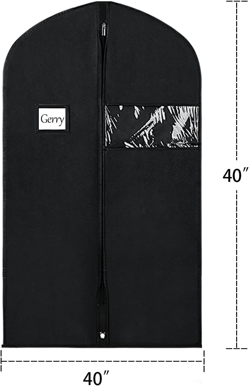 Univivi 16 Pack Suit Bags Garment Bag for Men Storage 40-inch Clothes Cover with Clear Window and