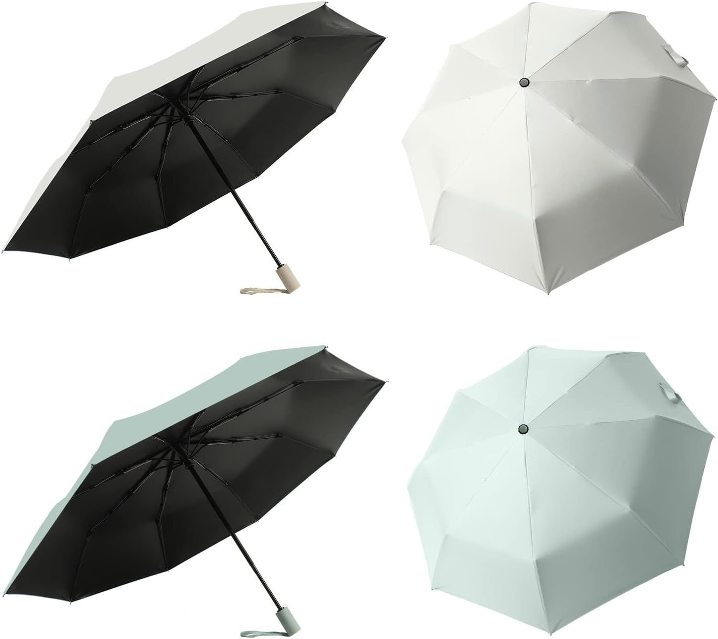 BAODINI Small UV Protection Travel Umbrella Compact for Rain and Sun UPF 50+ Windproof Portable 42 inch Umbrella for Women and Men