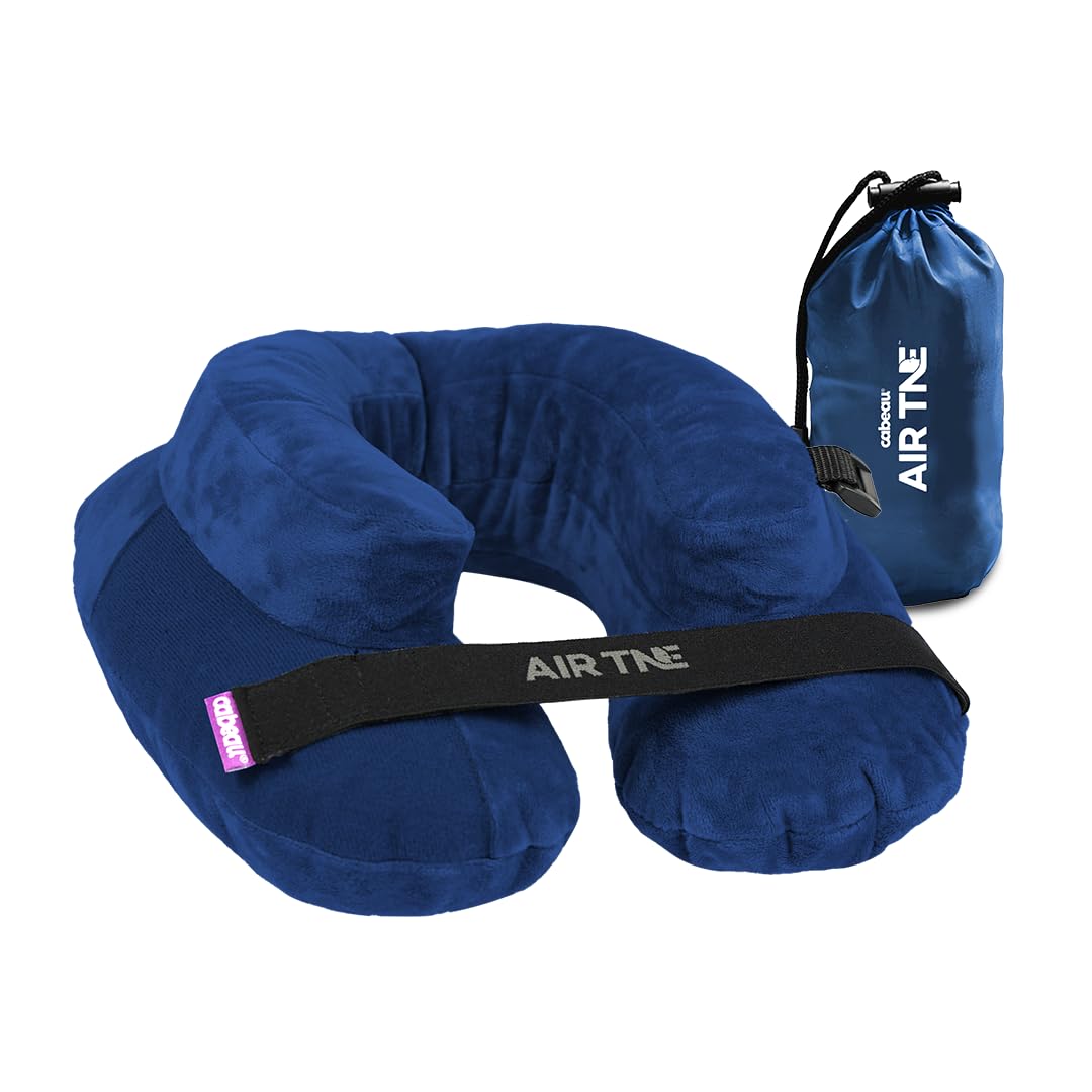 Cabeau Inflatable Travel Pillow – Air TNE – Adjustable, Lightweight, and Supportive for Sleeping on