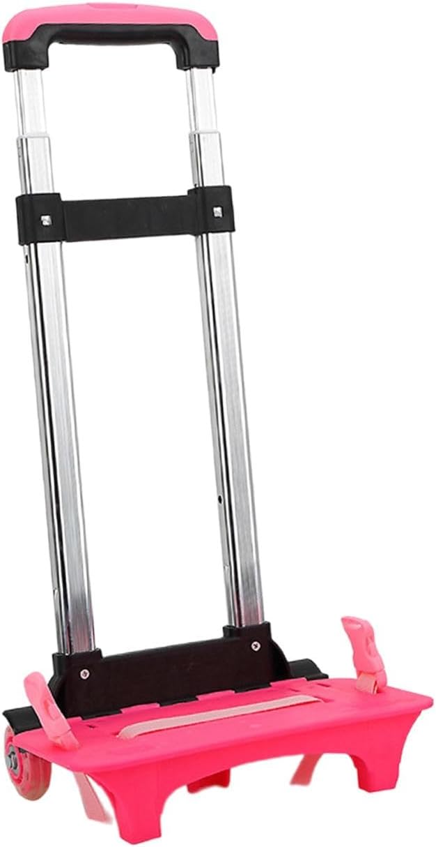 Generic Wheeled Backpack Cart for Travel And Shopping, 2 Wheel Pink