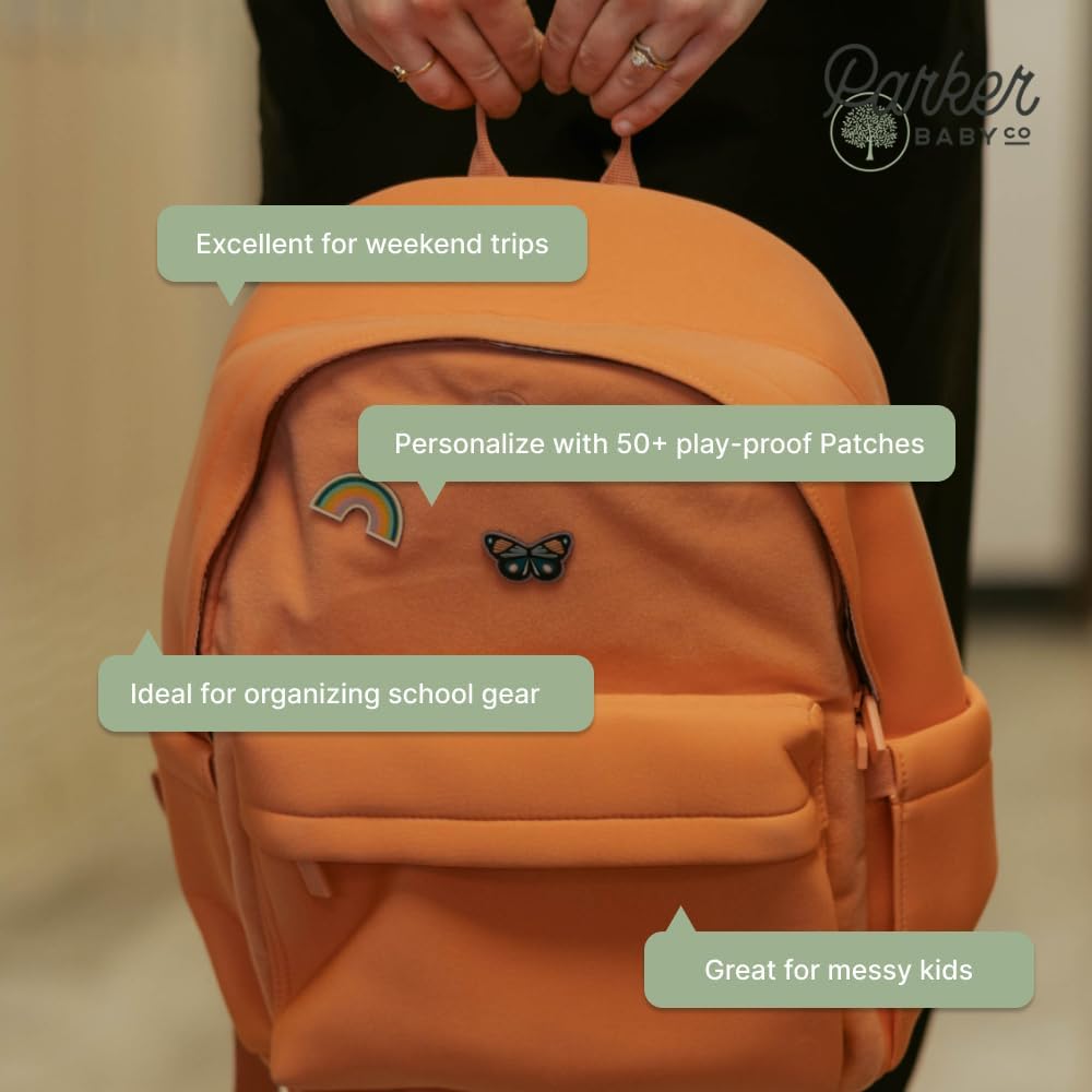 Parker Kids Backpack | Tear-Resistant & Comfortable School & Travel Backpack for Kids with Patch