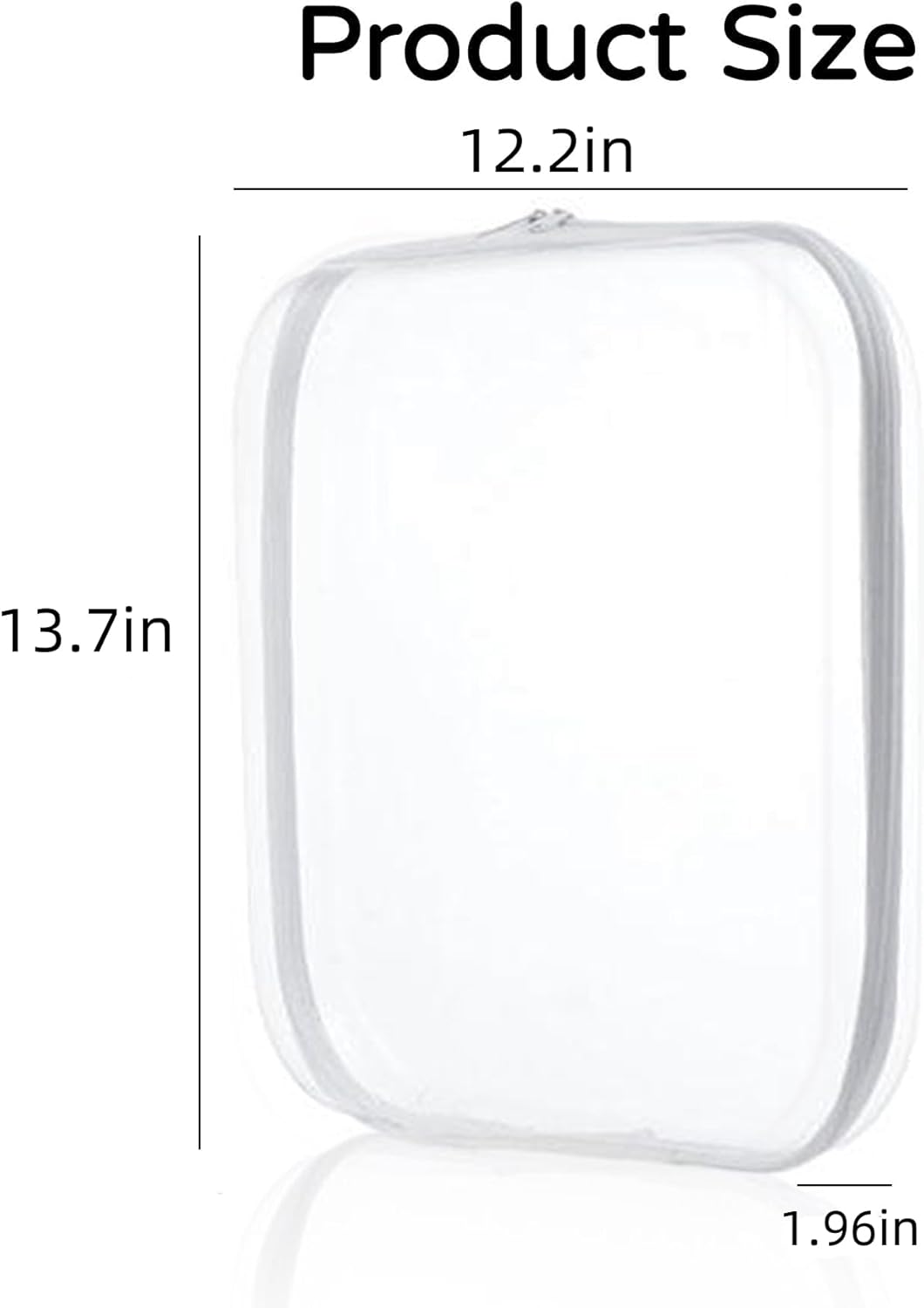 3PCS Clear Hard Plastic Zipper Case, Double Zippers Hard Pouch, Portable Travel Organizer Bin Clear