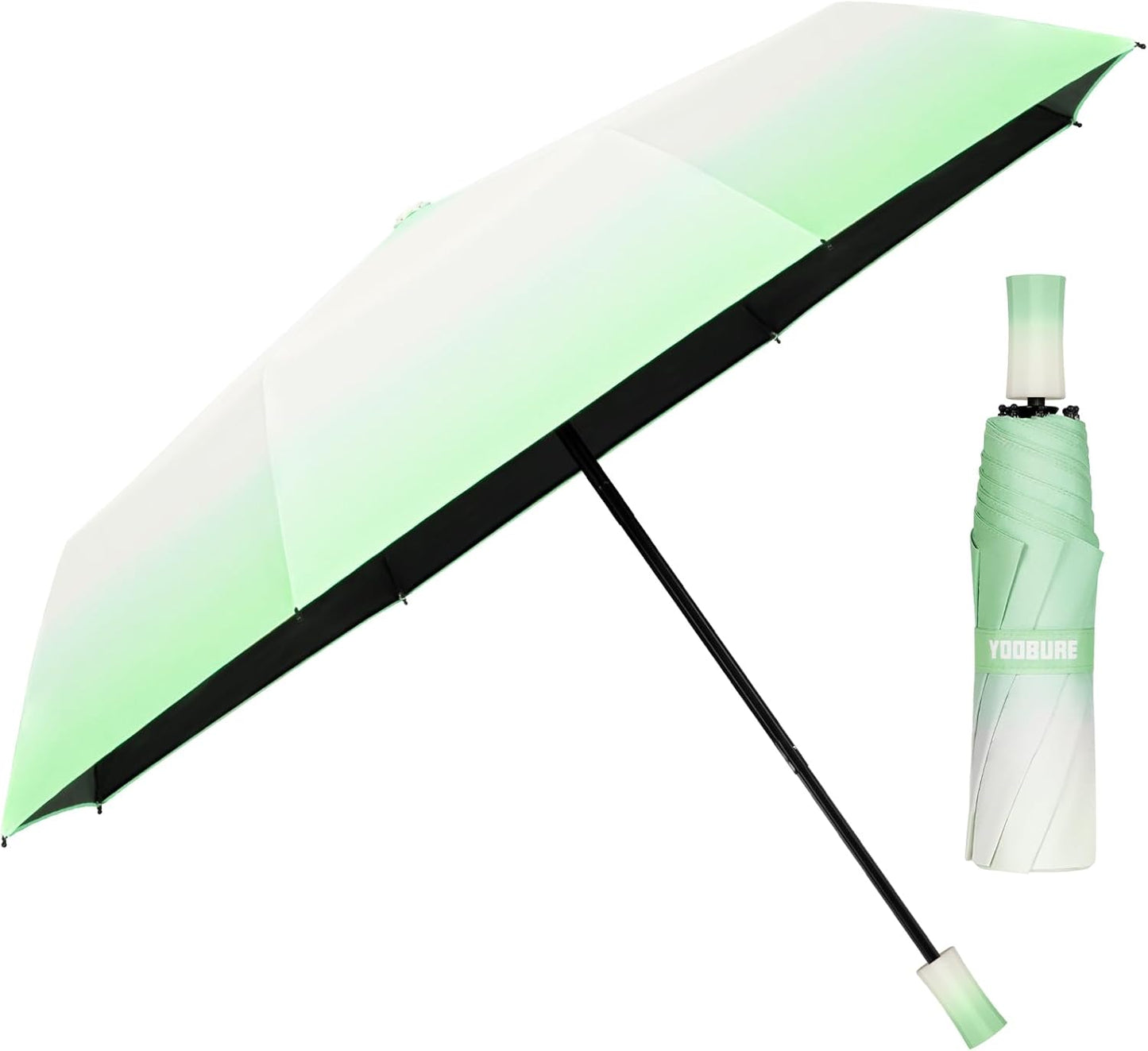 Yoobure Travel Umbrella Portable Compact Umbrellas, Pocket Mini for Purse, Umbrellas for UV Sun & Rain Small for Backpack, Umbrella with Case Folding for Kids Women