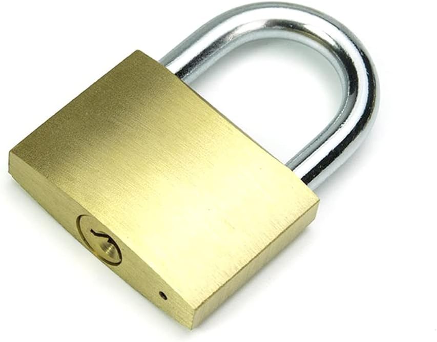 Solid Brass Padlock keyed Different Locks of 6 Pack, Solid Lock with (30mm) Wide Lock Body, Keyed Padlocks for Toolbox, Luggage,School lockers, Backpacks…