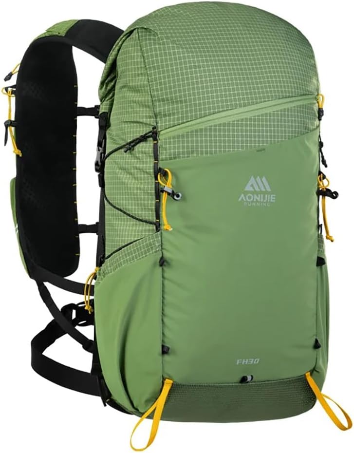 AONIJIE 30L Lightweight Hiking Backpack Waterproof Hiking Bag For Men Women Trail Running Camping Backpack Daypack (Military Green)