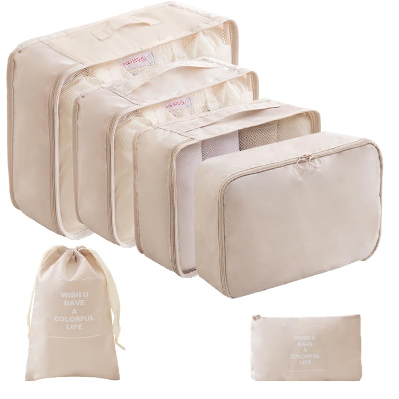 LANSKLBD 6/8 Set Packing Cubes for Suitcases Travel Luggage Packing Organizers,Travel Accessories