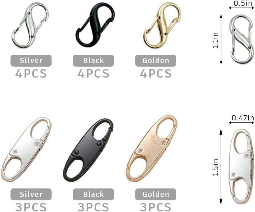 21PCS Anti-Theft Lock Combo Set – Secure Luggage Locks for Travel, Backpacks, Suitcases, Purses, Boots & Clothing | Combination Keyless | Black, Silver, Gold