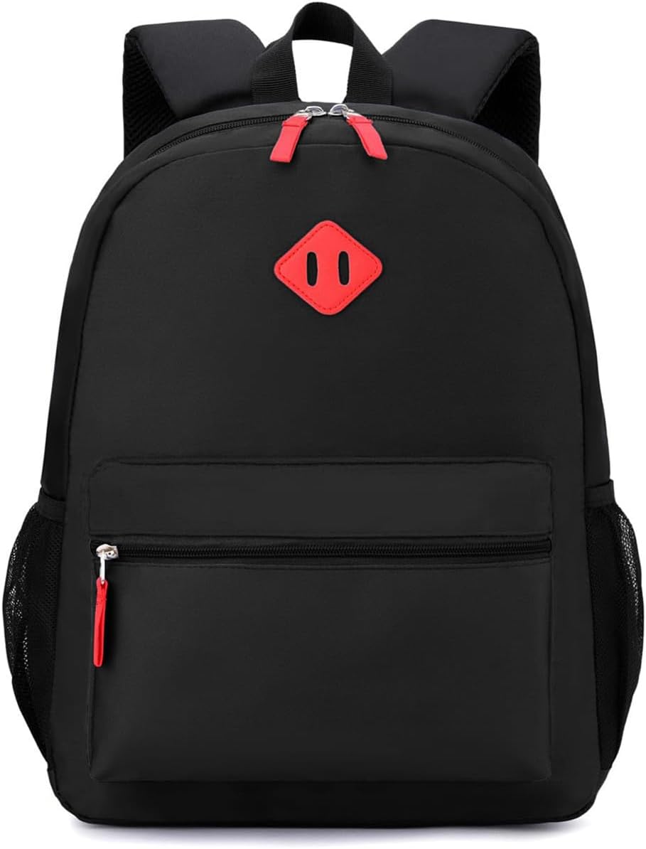 Preschool Backpack Kindergarten Toddler School Backpacks Primary School Backpack for Boys and Girls with Chest Buckle (Black, Small-12 H(not Fit Folder))