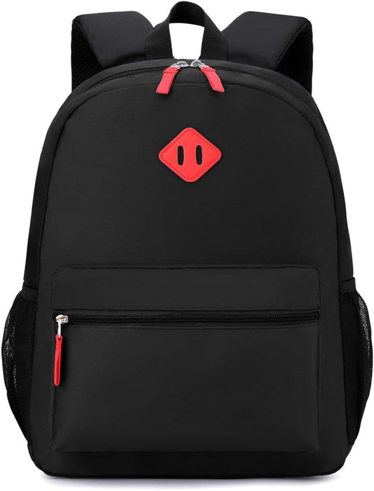 Preschool Backpack Kindergarten Toddler School Backpacks Primary School Backpack for Boys and Girls with Chest Buckle (Black, Small-12 H(not Fit Folder))