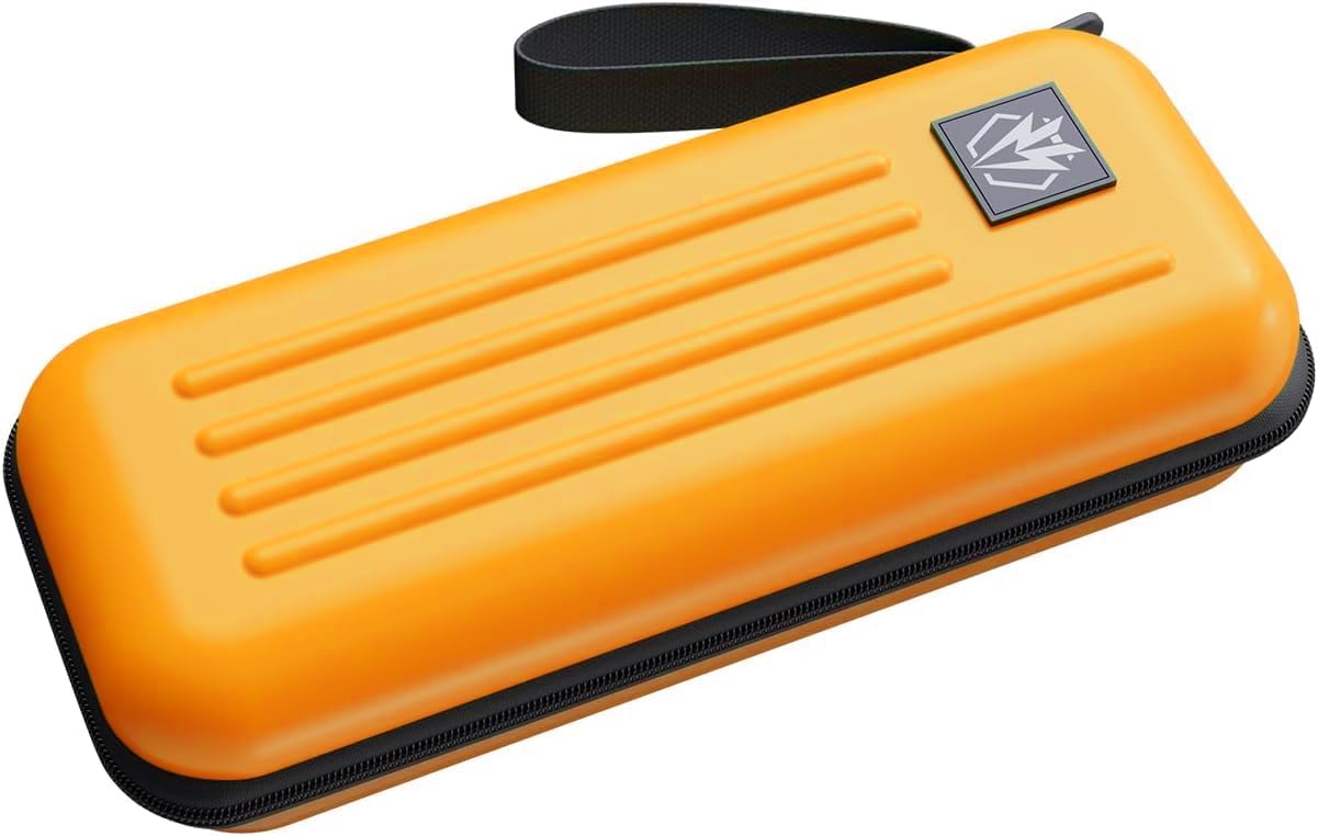Dart Case,Darts Carrying Case Holds 3 Darts and Extra Accessories,Built-In Storage Tubes and Pockets for Flights, Tips, Shafts ect. (orange)