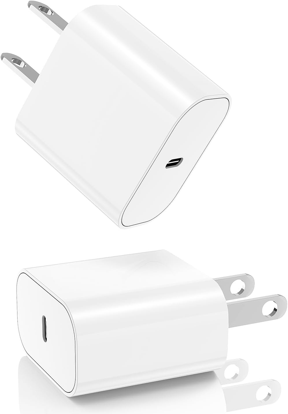 iPhone USB C Fast Charger Block, 2Pack 20W USB C Wall Charging Plug, Type C PD Power Adapter Brick Cube Box for Apple iPhone 17 Pro Max/17 Air/16 Pro Max/15 Plus/14 Pro/13/12 Mini/11/XS/XR, iPad Pro