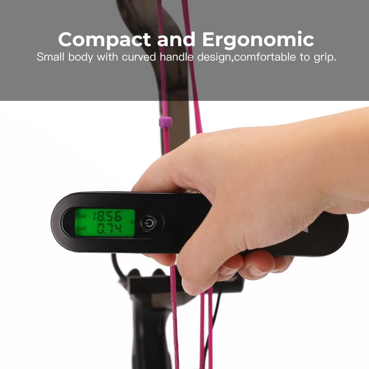 Digital Bow Scale,110 lbs High Precision Archery Bow Scale with Peak/Hold Function