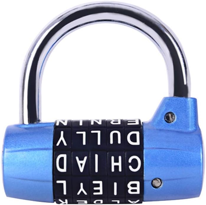 Large Extended Beam Storage Cabinet Door Handle Combination Lock Padlock Password Lock, Gym Lock, 5-Digit Combination Padlock, Security Padlock, Luggage Locker, Wardrobe, Gym Locker (blue-01)