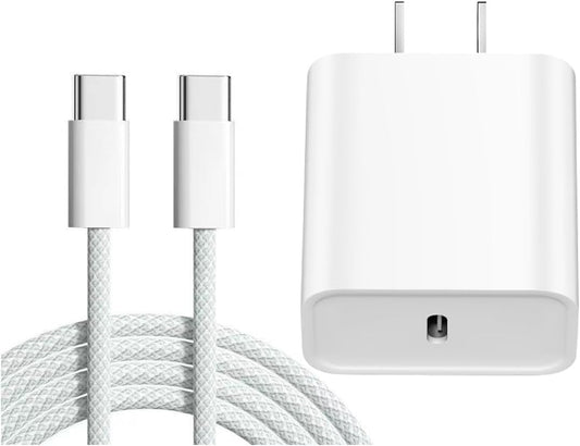 iPhone 17 Pro Max Charger Fast Charging, 40W Dynamic Power Adapter with 60W Max Woven 6FT USB-C Cable Data Sync for iPhone 17/Air/16/15 Plus/16/15 Pro Max/iPad Air mini Pro/AirPods Pro