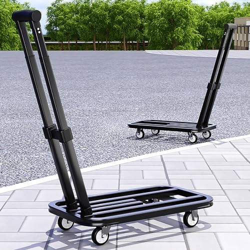Heavy Duty Folding Trolley for Luggage, 150 Kg Capacity, Easy Maneuverability, Durable Design, Perfect for Travel, Transport, Shopping, and Moving Goods.