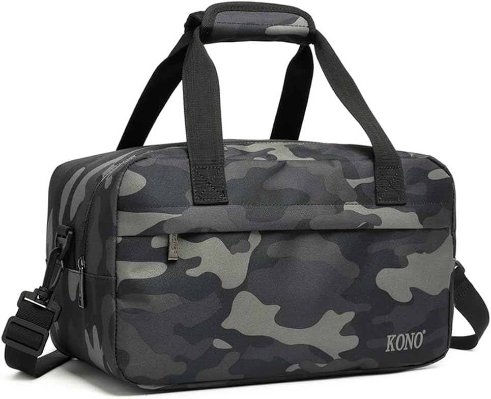 Kono Travel Duffel - 14L Under Seat Carry-On Sports Tote Gym Weekender Overnight Bag - 13.78"x7.87"x7.87" Camo