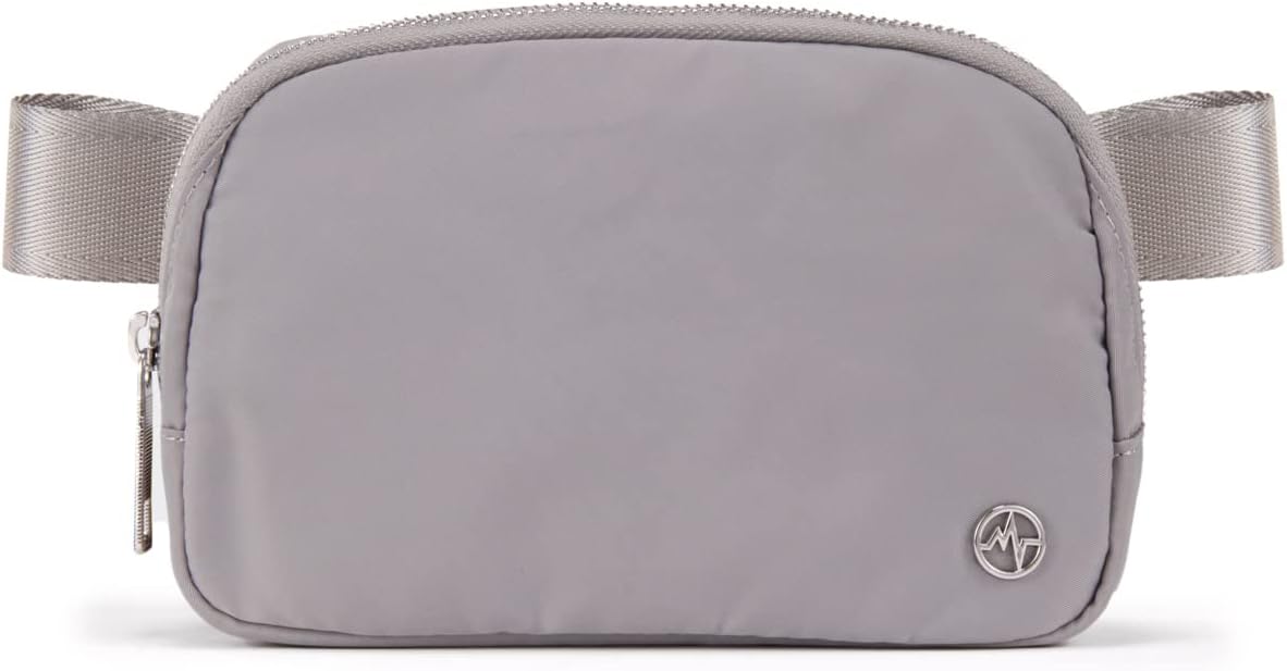 Pander Belt Bag for Women, Fashion Waist Packs, Crossbody Bags with Adjustable Strap (Light Grey).