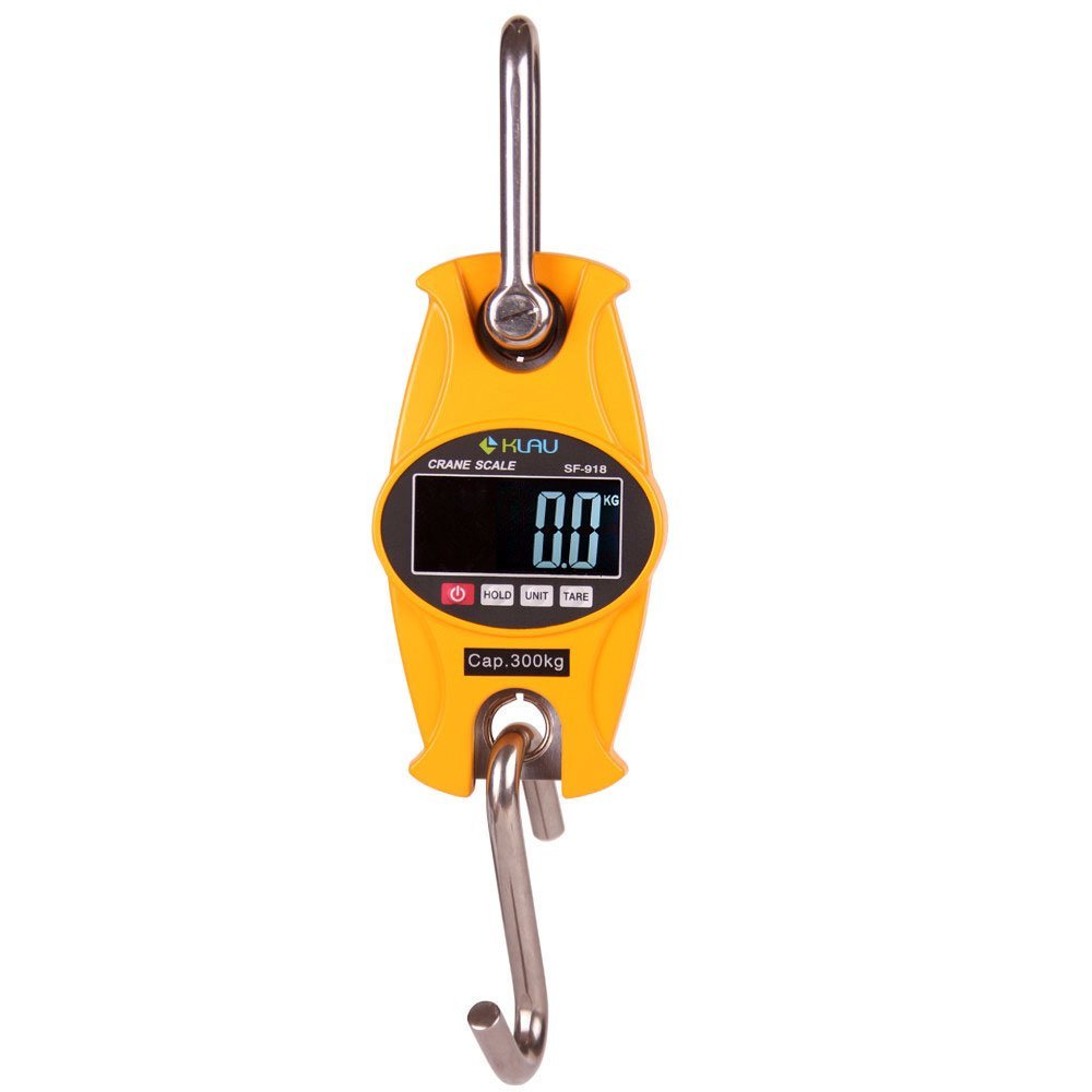Klau Digital Hanging Scales 300 Kg / 600 lb SF-918 Heavy Duty Crane Scale Yellow for Home Farm
