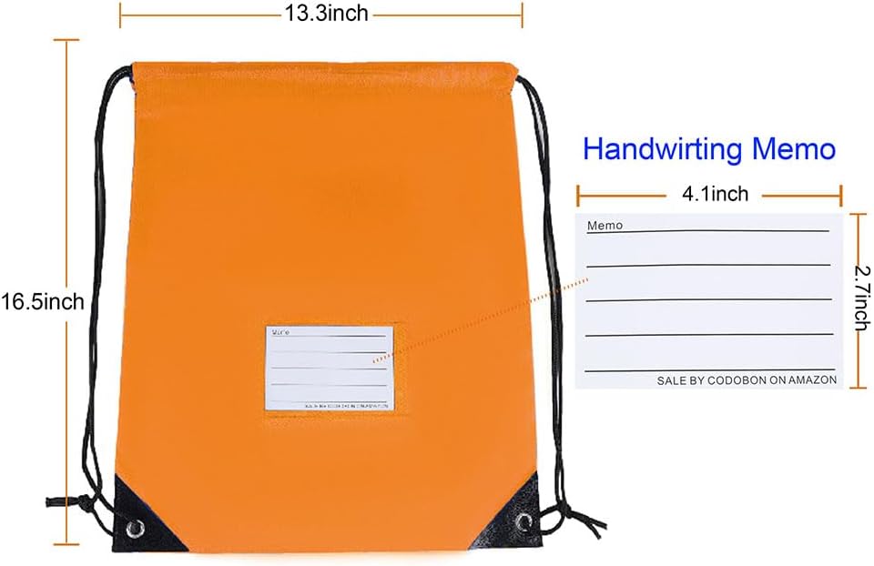 40 Pcs Drawstring Bags,Bulk Draw String Backpack, DIY Gym Sports Cinch Bag Sackpack for Women Men, Orange
