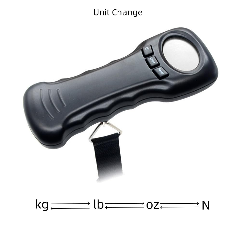 Luggage Scale Travel Digital, 50kg/110lb Auto Lock Reading After Weighing Hanging Luggage Scale, Electronic Weight a Perfect Helper for Your Travel and Fishing (Batteries are Not Included)