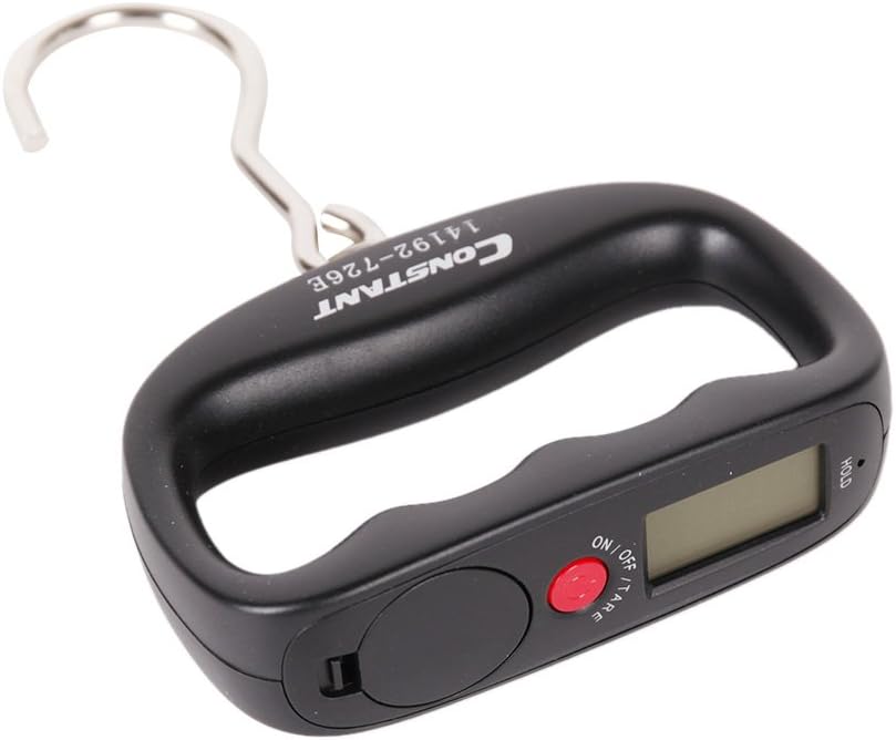 50kg 10g Portable High Precision Smart Electronic Fishing Luggage Scale with LCD Display Backlight,Black