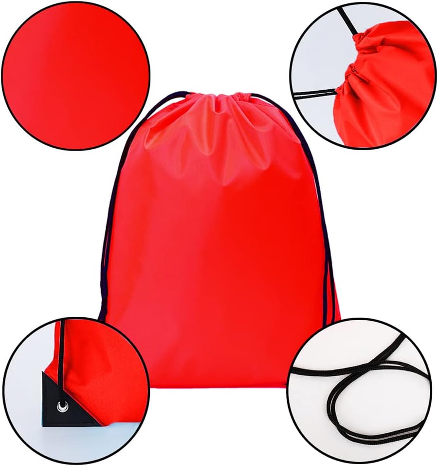 Bulk Drawstring Bags, Polyester Draw String Bags, Gym Sports Cinch Bag Drawstring Backpack for Women Men