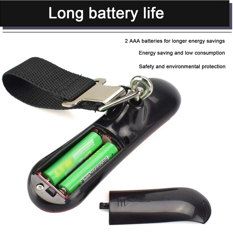 Digital Luggage Scale with Tape Measure – Portable 110 lb Suitcase Weight Scale for Travel