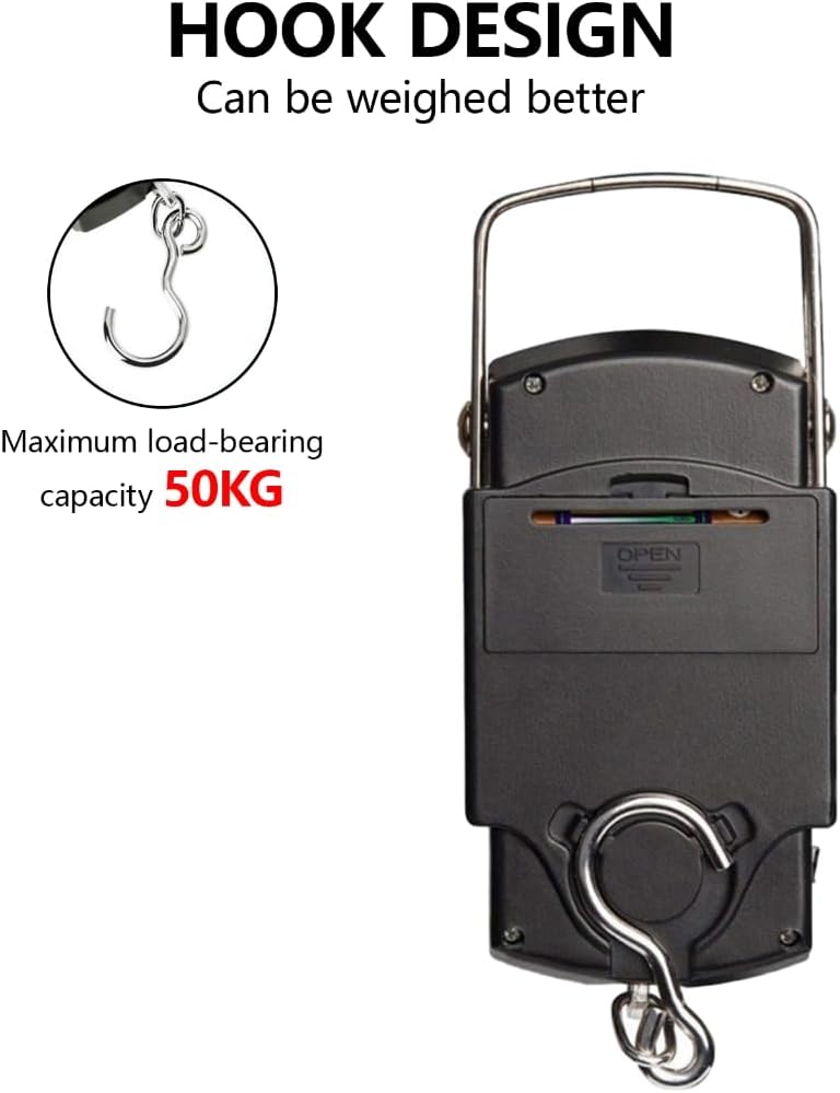 Portable Luggage Scale Electronic Weighing Digital Scale Fishing Hanging Hook Scale Tool Fishing for Me