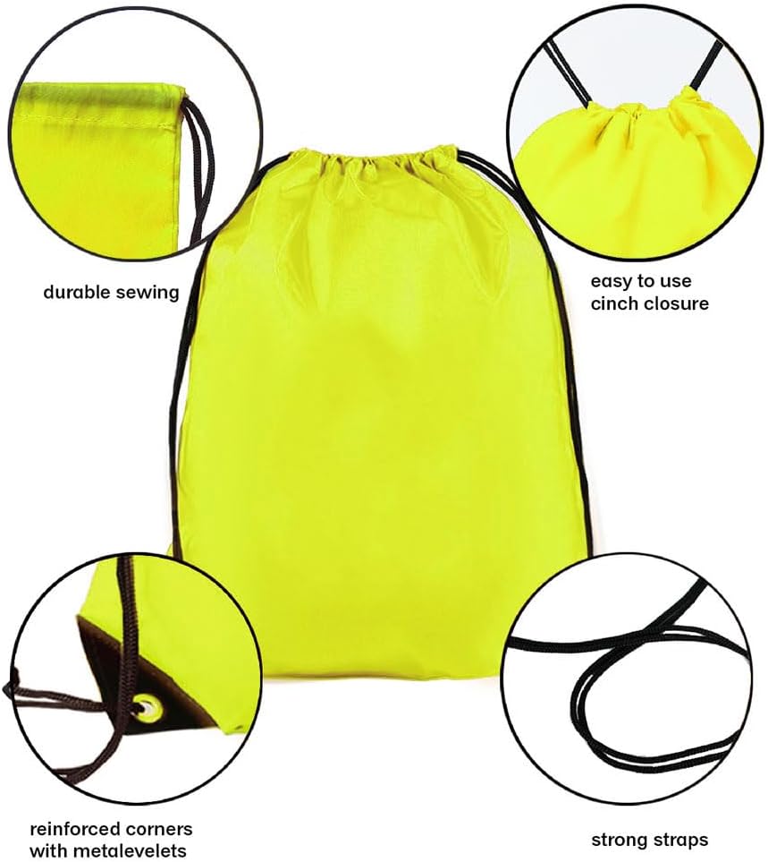 Drawstring Backpack Bulk 40Pcs Draw String Backpack Bags DIY Gym Sports Traveling Yoga Cinch Bag