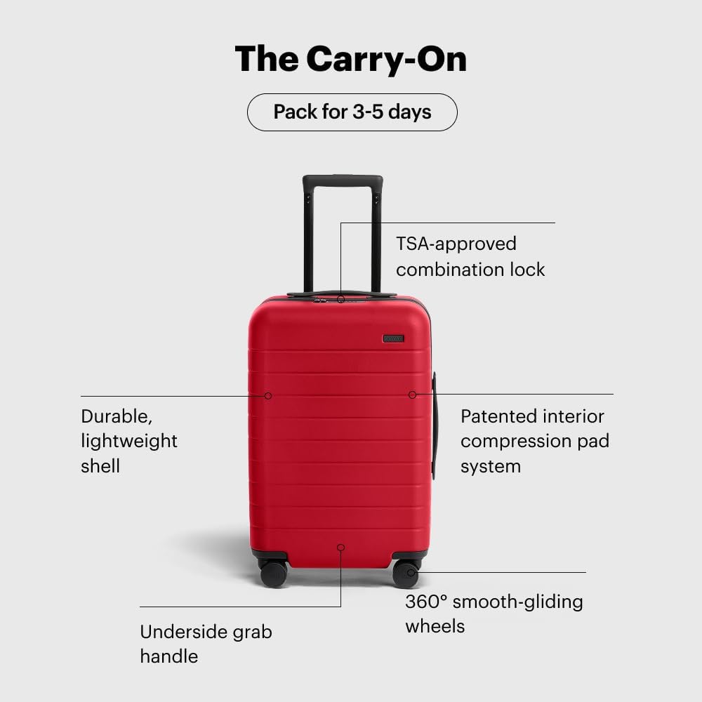 Away Carry-On Luggage, Lightweight Hardside Suitcase with Spinner Wheels, 22 Inch Airline Approved