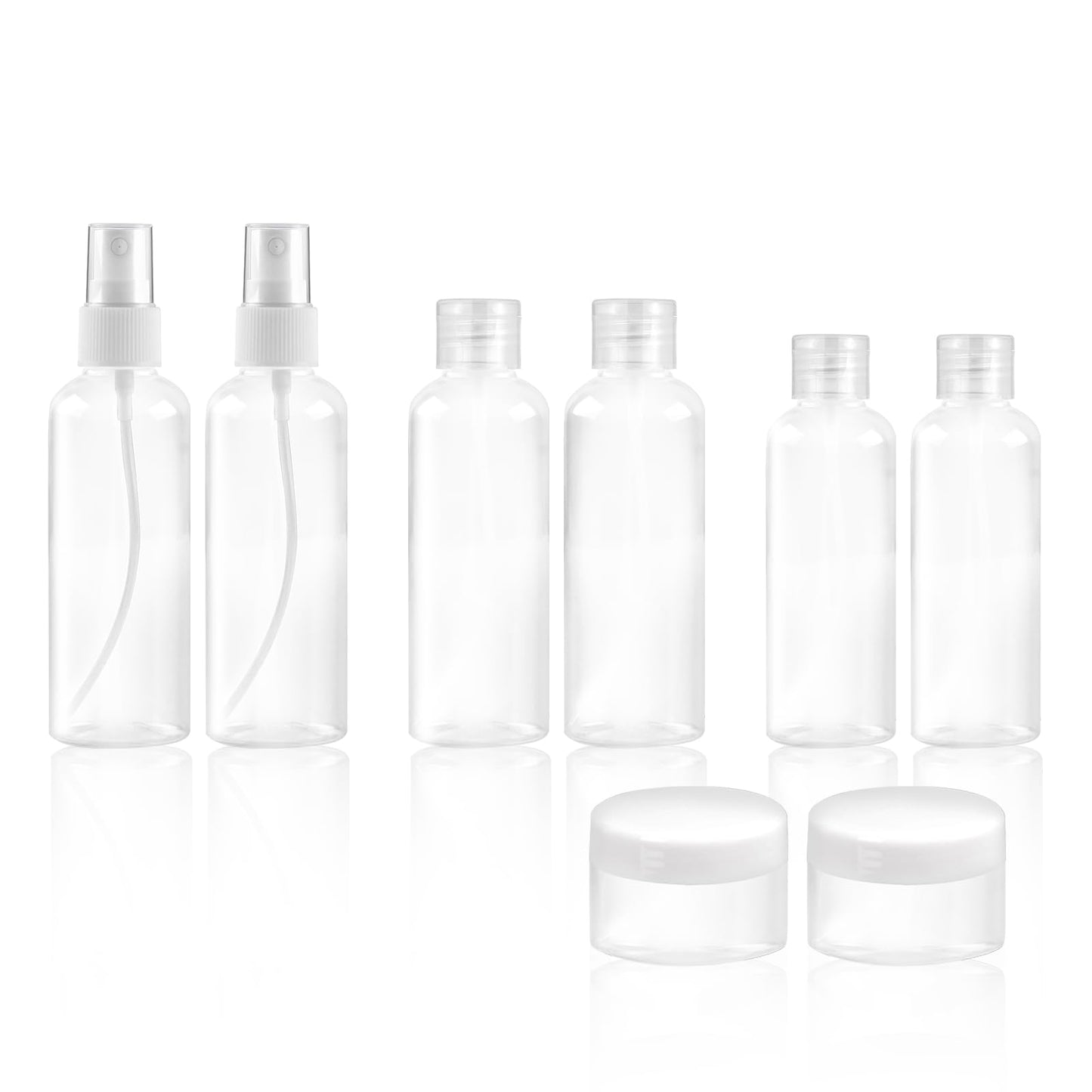 Ninsula 8Pcs Travel Bottles Set, TSA Approved Travel Size Toiletries, Reusable Leak Proof Cosmetic
