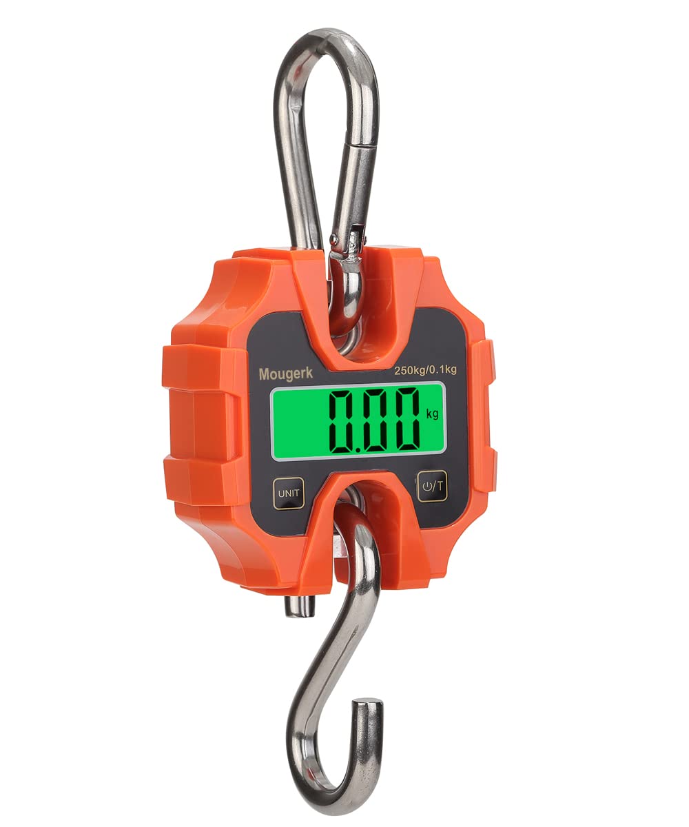 Digital Hanging Scales Portable Heavy Duty Crane Scale 250 kg 500 lb 2 AAA Batteries(Not Included)