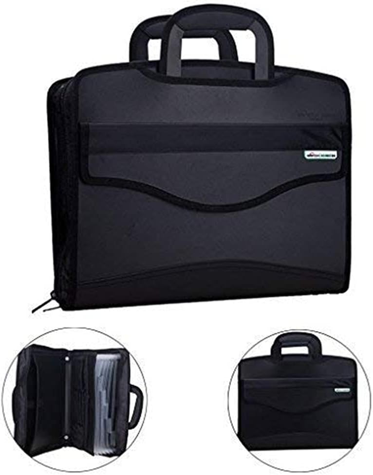 Business Document Bag Messenger Work Briefcase Waterproof Fabric Expanding File Folder Tote Travel Portfolio Document Holder