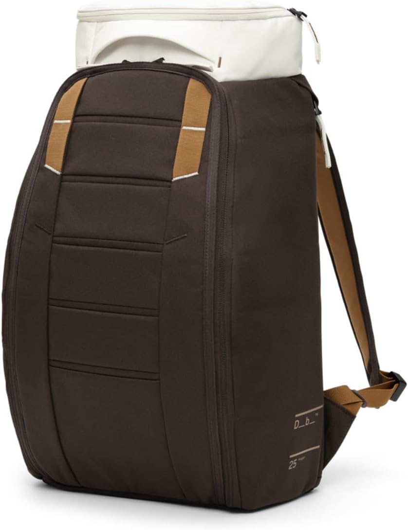 Db Journey The Hugger - Durable Travel Backpack with Laptop Compartment for Work & Gym, Luggage Backpack with Roller Bag Attachment, Full-Zip Main Compartment, 25L - Cappuccino