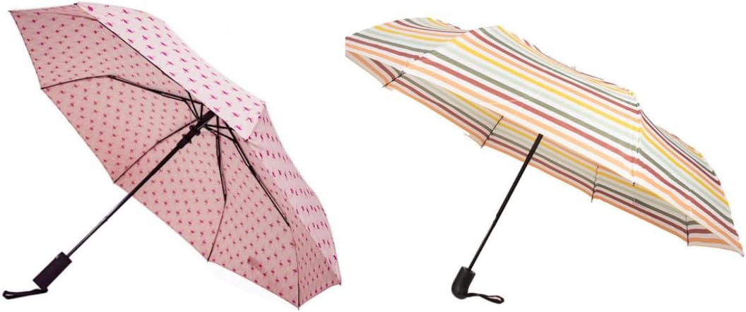 Nollia Windproof Automatic Travel Umbrella, Compact Portable with Reinforced Ribs for Sun & Rain